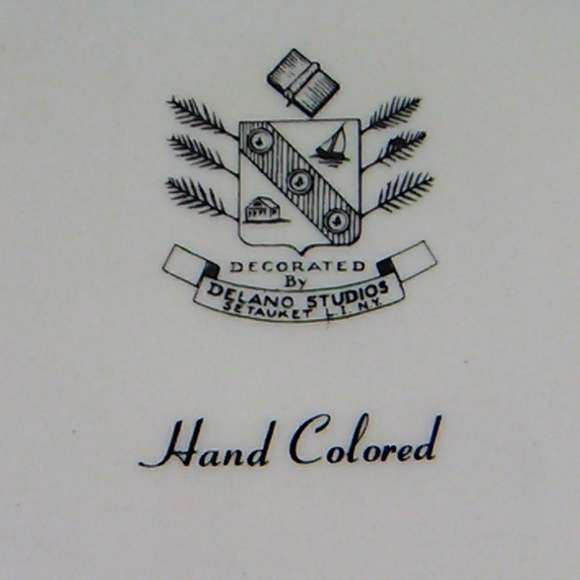 Ceramic hand-colored fish plate - Picture 2 of 5